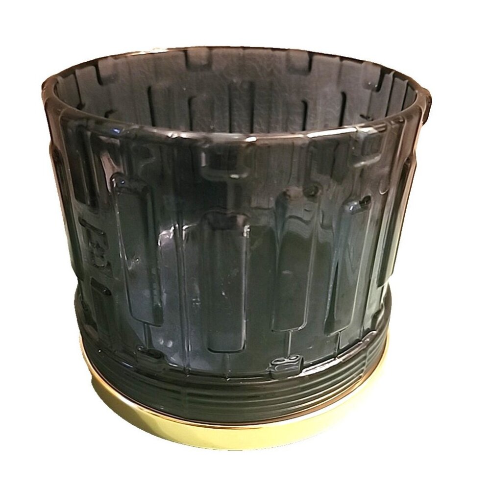 EMPTY Lidded Slatkin Candle Jar Elton John Dark Blue Cleaned Glass